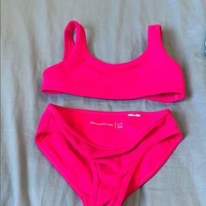 Hot Pink Abercrombie kids bikini Set girls 5/6